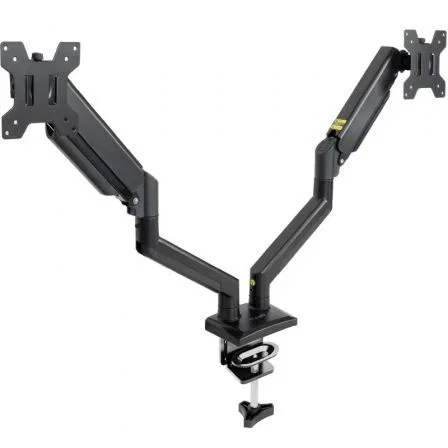 Tooq Soporte de Mesa para 2 Monitores DB1434TNR-B con Pistón de Gas